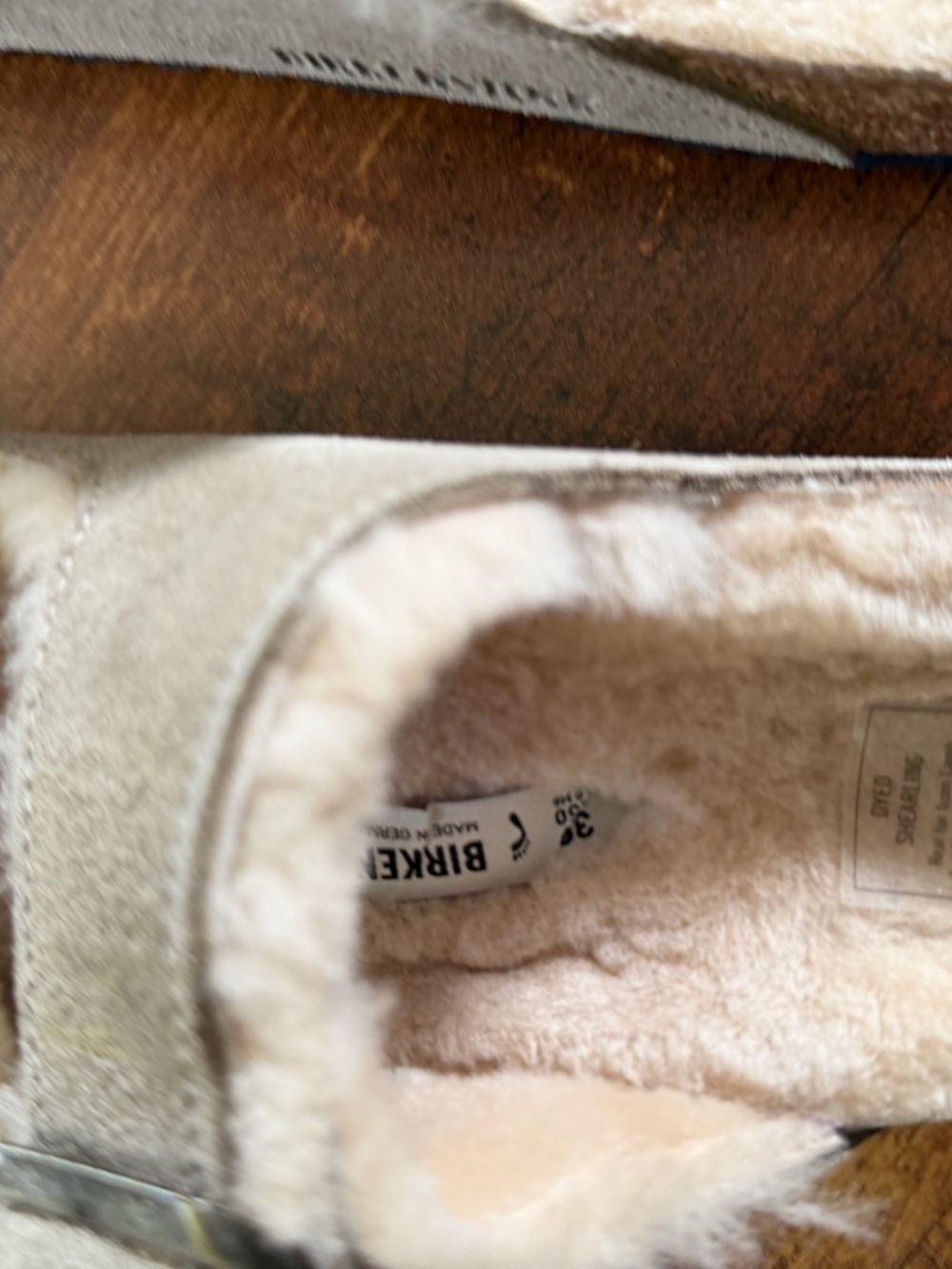 Birkenstock Beige Shearling-Lined Sandals